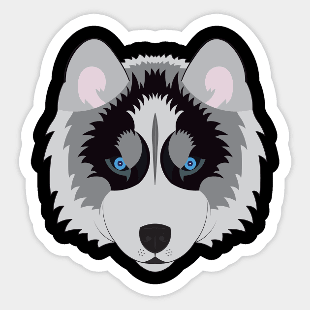 husky dog Sticker by EmarDesign